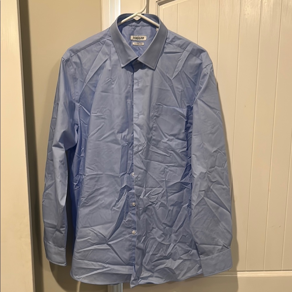 Haggar Blue Dress Shirt Classic Style